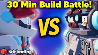 30 Minute Spaceship Build Battle! | Brickadia (feat. SaturnSol14)