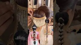 😳2025 most trending bridal hairstyle😍￼#bridalhairstyle #hairstyle #bridalhairdo #hair #longhair