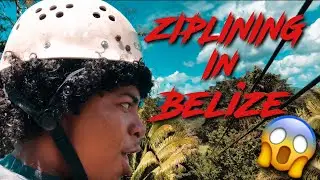 EXTREME ZIPLINING THROUGH BELIZE JUNGLE (CRASHED INTO A TREE😳)