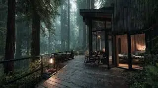 Heavy Rain Sounds for Deep Sleep | Calm Night Rain Ambience