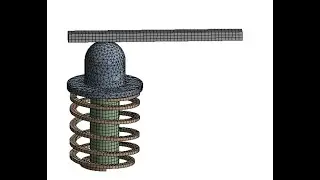 Ansys statics structural - spring assembly with friction-less contact