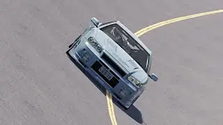 Nissan Skyline GTR R34 Mid night Abflug VS Porsche 911 2GT3 RS Mid Night At Yatabe Test Track Japan