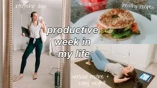 VLOG: productive internship days, weight loss progress, finding my routine at home!