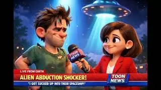 Alian abduction cartoon #ufo #endtimemessage 