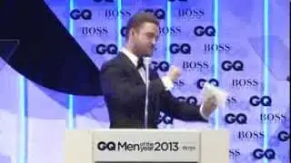 Justin Timberlake dancing at GQ Awards 2013