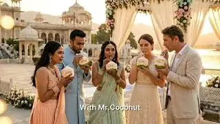Best Welcome Drink for Indian Weddings? 😍 Personalised Coconuts by Mr. Coconut #destinationwedding