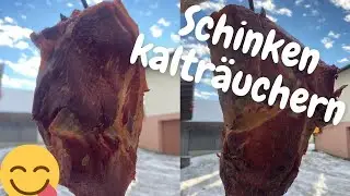 Schinken kaltr&auml;uchern // In selbstgebauter R&auml;uchertonne mit einen selbstgebauten Sparbrand!