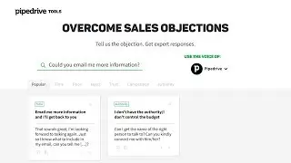 Sales Objections Tool: Common Objection Handling - Pipedrive