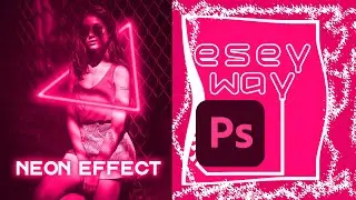 How to Create a Neon Light Effect in Photoshop | advertising poster design |photoshop Neon tutorial