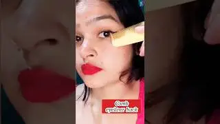 comb eyeliner hack #viral #makeup #beauty #eyeliner #beautyhacksmakeover