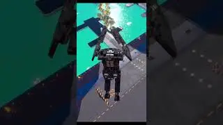 Big jaeger mech slams ragdoll bob into ground trail-makers