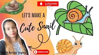 How to make a Cute Snail||🐌 Come let's make a Snail on a Leaf|| 🌿 Quick & Easy Tutorial||