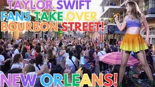 Bourbon Street-TAYLOR SWIFT FANS take over singing @TaylorSwift during Eras Tour! #erastour