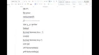 algorithme (les fonctions/les procedures ) en darija