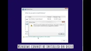 Fix windows can't be installed on drive 0 partitioN 1-4 (Fixed)