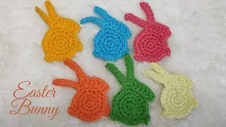 CROCHET EASTER BUNNY RABBIT APLIQUE ✔ VERY EASY ANB BEGINNER FRIENDLY CROCHET RABBIT APLIQUE