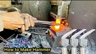 How to Make Hammer | Blacksmith Making Tools | Manufacturing Process | Iron Tools | Blacksmith