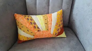 Easy patchwork with a simple technique |DIY sunrise pillow cover