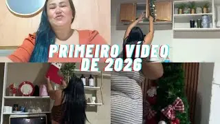 Arrumação na sala e pátio/decoração com lata/desmontei a árvore/o ano começou 