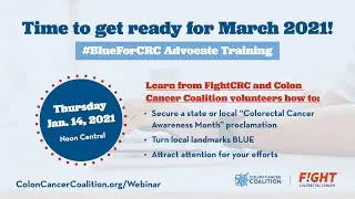 #BlueForCRC Advocate Training Webinar