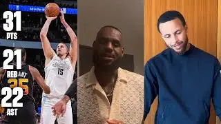 NBA Players React to Nikola Jokic's HISTORIC TRIPLE-DOUBLE - 30 PTS 21 REBS & 22 AST