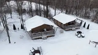 Winter at the Covert/South Haven KOA Holiday  Peaceful Drone Tour