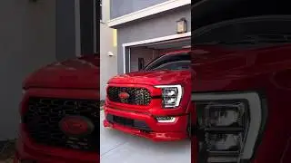 Candy Red Ford F150 Coyote 5.0 🍒✨ #ford #fordf150 #candypaint #droppedtrucks #customtrucks #f150
