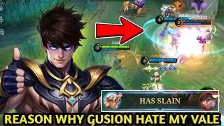 SORRY GUSION, VALE BURST DAMAGE CRAZY GAMEPLAY LOCK META GUSION MIDLANE ~ MLBB