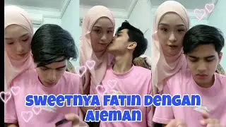 sweetnya fatin tolong keringkan rambut aieman, fatin dapat kiss dari suami....