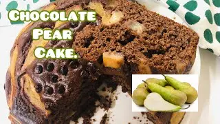 Chocolate pear cake recipe || How to make pear cake || Easy pear cake recipe || #234