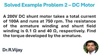 Solved Example Problem 2 &ndash; DC Motor #bee