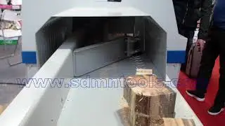 Auto cut off saw for wood pallet foot, wood knob block