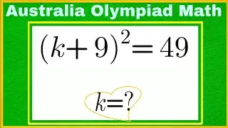 Australia Olympiad Math: Solve for k”#maths#mathstricks#mathematics#algebra#tricks#mathproblems