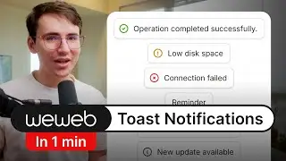 1 min | Toast Notifications | WeWeb Tutorial