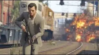gta5 michal city gangstar fight on the road police action