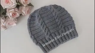 BÜKMELİ YETİŞKİN BERE YAPIMI Kolay bere yapımı #örgü #bere #knitting #crochet