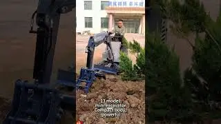 Mini excavators can do not only construction work, but also agricultural work. #digger #excavator