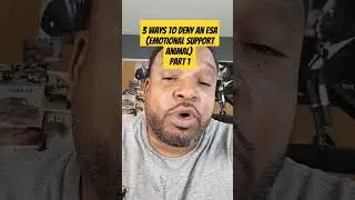 3 ways to deny an ESA(Emotional Support Animal) Part 1 [$1,000,000 real estate biz]