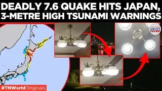 7.6 EARTHQUAKE SHAKES JAPAN: 3 Meter Tsunami Alerts Issued, Coasts on Alert | Times Now World