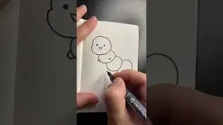 How to draw a cute caterpillar #ant #caterpillar #howtodraw #satisfying