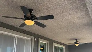 52&rdquo; Hampton Bay Gazebo III ceiling fans (shown on all speeds)
