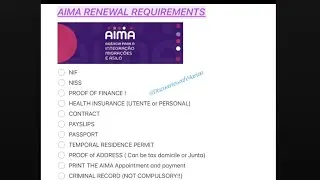 AIMA REQUIREMENTS FOR Permit RENEWAL AND GUIDED UPLOAD DOCUMENTS . Finance and IRS specifics! # PT 