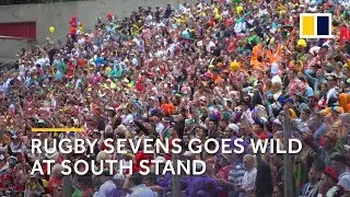 Rugby Sevens goes wild on the South Stand in Hong Kong