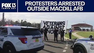 Protesters outside MacDill AFB arrested after blocking traffic