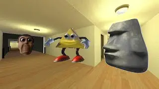 Привет, Моаи, танцующий треугольник и Обунга! Nextbot Gmod &mdash; это гостиничный номер! #Nextbots