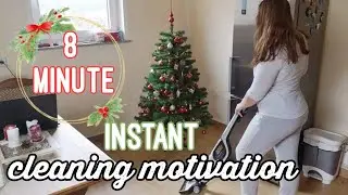 8 MINUTE INSTANT CLEANING MOTIVATION // CHRISTMAS CLEAN WITH ME 2020 // vlogmas day 12