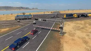 4K Transport Fever 2 World - Bahn&uuml;berg&auml;nge ~ Around the world ~ Volume 1 (USA) 4K