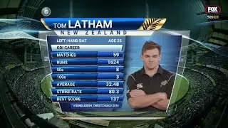 Tom Latham 103* vs India 1st ODI 2017 highlights