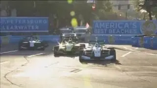 Indy Lights 2017. Race 2 St. Petersburg 100. Neil Alberico & Nico Jamin Crash
