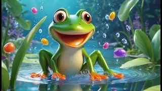 Leaping Frogs by the Pond | Hoppy Animal Rhyme for Toddlers | Fun Pond Adventure Song
